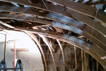 Palazzo Gerolamo Grimaldi,detto Meridiana restauro conservativo delle centine della volta del soffitto a Vela22