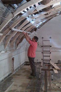 Palazzo Gerolamo Grimaldi,detto Meridiana restauro conservativo delle centine della volta del soffitto a Vela7