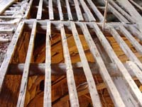 Palazzo della Meridiana restauro conservativo del soffitto a vela particolare visto dall'alto 1