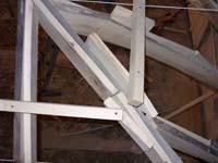 Palazzo della Meridiana restauro conservativo del soffitto a vela particolare visto dall'alto 3
