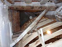Palazzo della Meridiana restauro conservativo del soffitto a vela particolare visto dall'alto 6