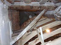 Palazzo della Meridiana restauro coservativo del soffitto a vela particolare visto dall'alto 6